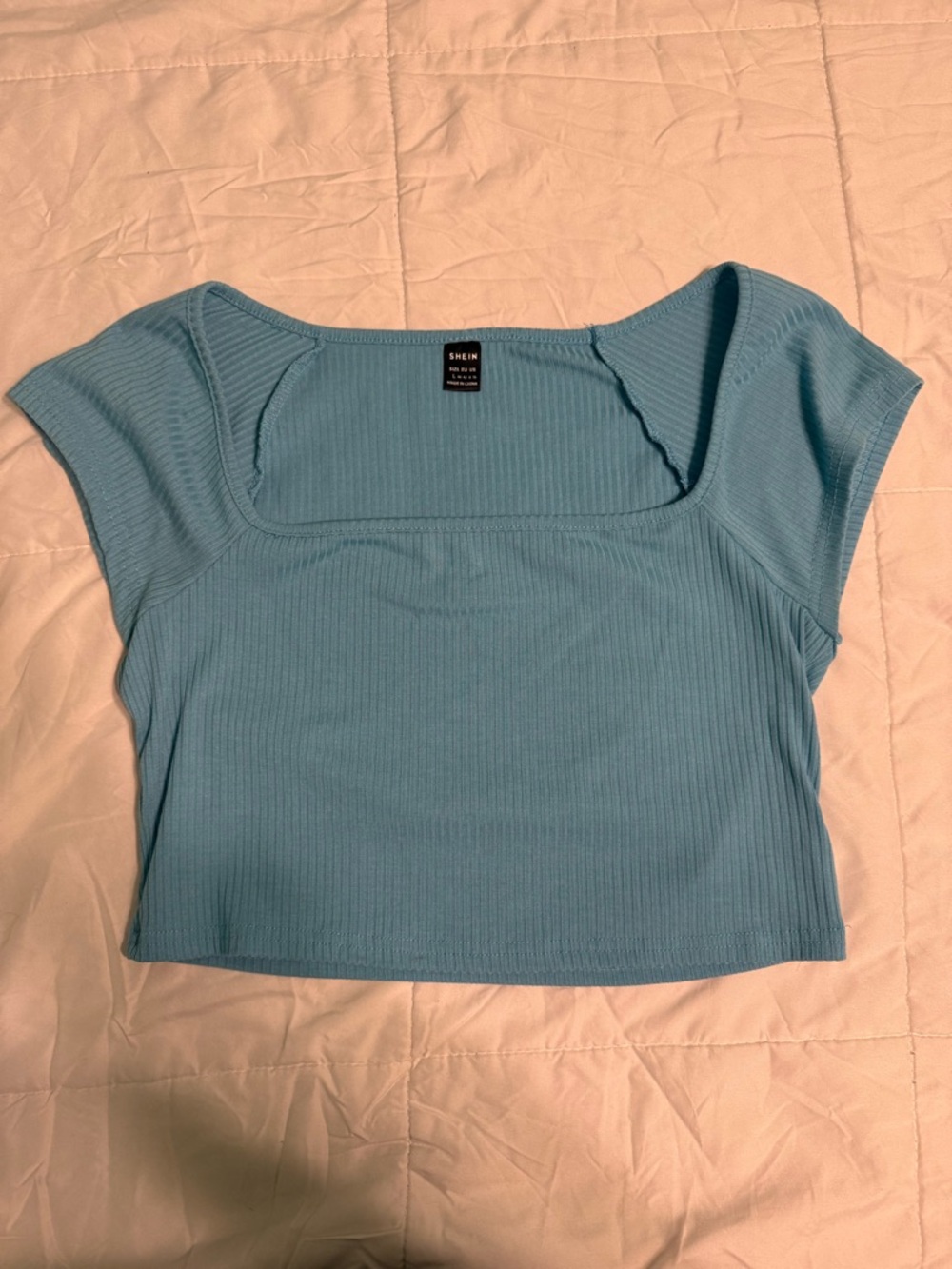 SHEIN Blue Crop Top